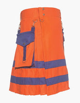 The Orange Utility Kilt Firefighter - Scottish Kilt Jacket™ USA-UK